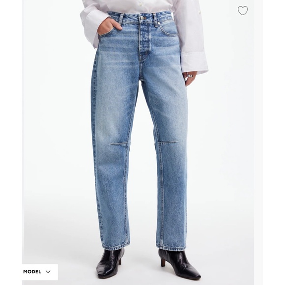 MADEWELL Darted Barrel-Leg Jeans Dobbins Light Wash 26 - Picture 3 of 11